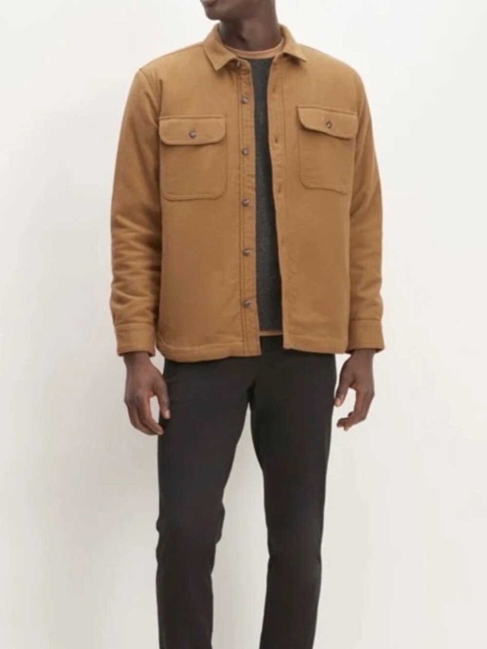 EVERLANE The Heavyweight Overshirt in Toasted Coconut Tan Men's Sz S NWT